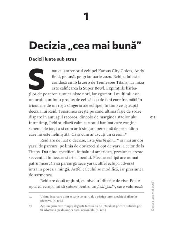Decizia corectă